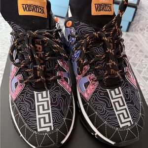 Versace Trigreca Sneakers with Purple, Pink & Orange Accents